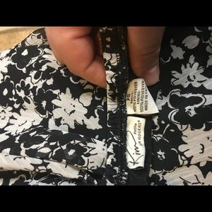 Skirts - Petite Small Black and White Floral Skirt Skirts - Petite Small Black and White Floral Skirt